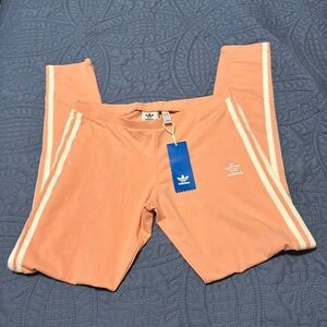 Adidas 3 Stripe tights leggings. Dusk Pink